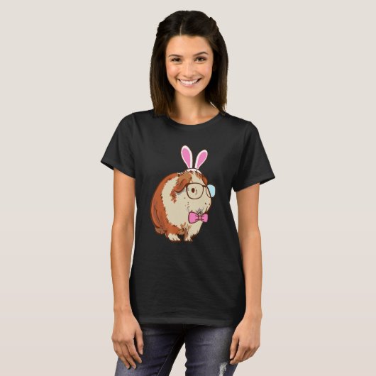 Cute Bunny Guinea Pig Tシャツ (正面フル)