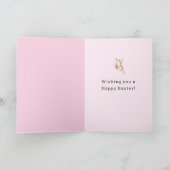 Cute Bunny Heart Bow Love カード (内部)