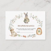 Cute Bunny Hedgehog Diaper Raffle Wreath エンクロージャーカード (正面)