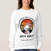 Cute Bunny Hugging Carrot Retro Sunset T-Shirt  スウェットシャツ (正面)