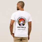 Cute Bunny Hugging Carrot Retro Sunset T-Shirt  Tシャツ (裏面フル)