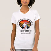 Cute Bunny Hugging Carrot Retro Sunset T-Shirt Tシャツ (正面)