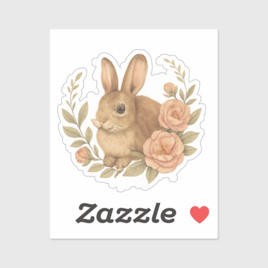 Cute bunny illustration Easter  Sticker シール (シート)