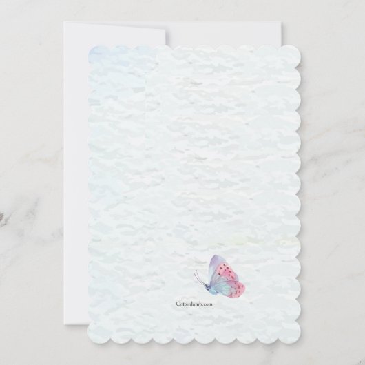 Cute Bunny in Basket Invitation 招待状 (裏面)