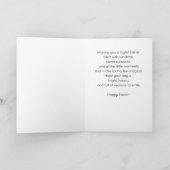 Cute Bunny in Yellow w/ Happy Easter Basket カード (内部)