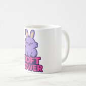 Cute Bunny Minimal Neon Design コーヒーマグカップ (正面右)