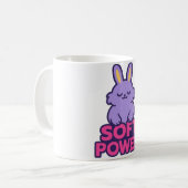Cute Bunny Minimal Neon Design コーヒーマグカップ (正面左)