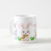 Cute Bunny Mug コーヒーマグカップ (正面左)