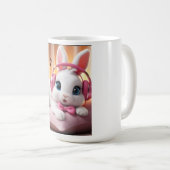 Cute Bunny Mug – Adorable Cartoon Rabbit Coffee Cu コーヒーマグカップ (正面右)