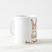 Cute Bunny Mug Gift for Mom コーヒーマグカップ (正面左)