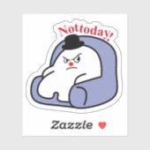 Cute Bunny “Not Today” Sticker | Mood & Relatable  シール (シート)