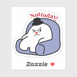 Cute Bunny “Not Today” Sticker | Mood & Relatable  シール