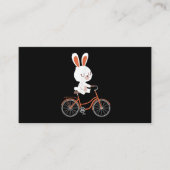 Cute Bunny On Bike Rabbit Cycling Bicycle Bunny 名刺 (正面)