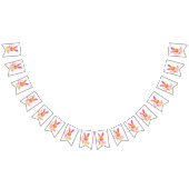 cute bunny painting Easter Eggs wrapping paper  バンティングフラッグ (全)