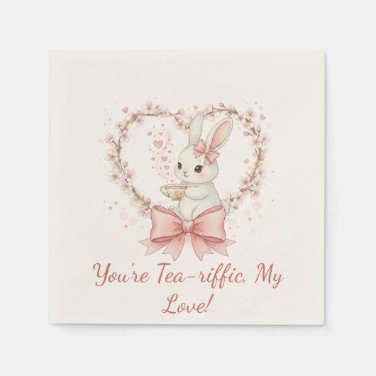 Cute Bunny Party - Personalized Event Decor スタンダードカクテルナプキン (正面)