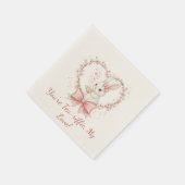 Cute Bunny Party - Personalized Event Decor スタンダードカクテルナプキン (角)
