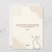 Cute Bunny Pastel Template Baby Shower 招待状 (裏面)