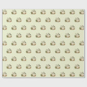 Cute Bunny Pattern Wrapping Paper ラッピングペーパー (フラット)