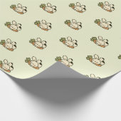 Cute Bunny Pattern Wrapping Paper ラッピングペーパー (角)