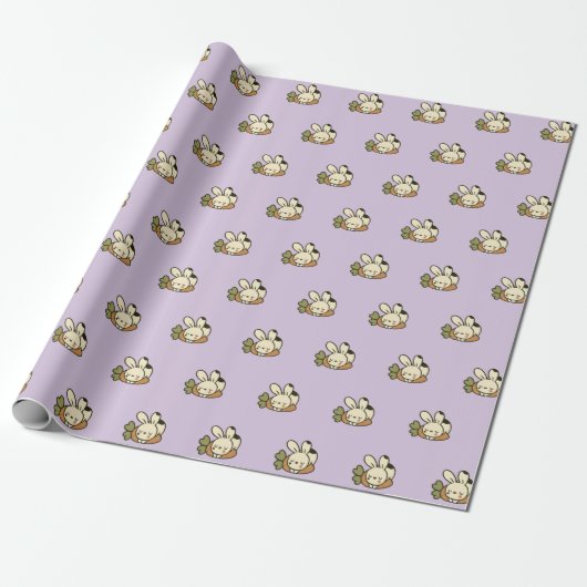 Cute Bunny Pattern Wrapping Paper ラッピングペーパー (アンロールド)