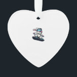 Cute Bunny Performing Snowboarding Trick Kids East オーナメント<br><div class="desc">Cute Bunny Performing Snowboarding Trick Kids Easter T-Shirt</div>