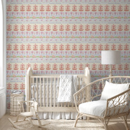 Cute Bunny pink fox castle editable pastel 壁紙