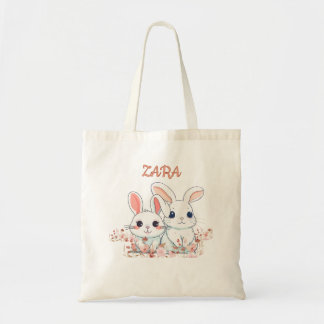 Cute Bunny Printed トートバッグ