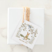Cute Bunny Rabbit Arch Baby Shower Thank You フェイバータグ (インサイチュ)
