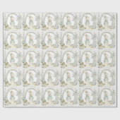 Cute Bunny Rabbit Baby Love ラッピングペーパー (フラット)