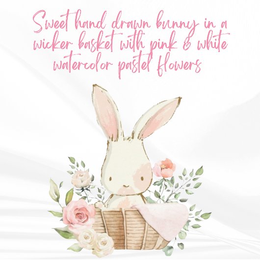 Cute Bunny Rabbit Baby Shower 招待状