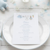 Cute Bunny Rabbit Boy Clothesline Baby Shower  メニュー