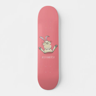 Cute bunny rabbit cartoon illustration スケートボード