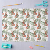 Cute Bunny Rabbit Christmas Tissue Paper 薄葉紙 (クラフト)