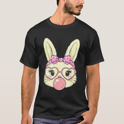 Cute Bunny Rabbit Face For Women Girls Kids Teens  Tシャツ (正面)