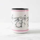 Cute Bunny Rabbit Mug ツートーンマグカップ (中央)