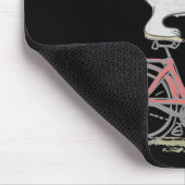 Cute Bunny Rabbit On Bike  Cycling Bicycle マウスパッド (コーナー)