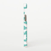 Cute Bunny Rabbit Pattern on Teal Monogram Samsung Galaxyケース (左側)