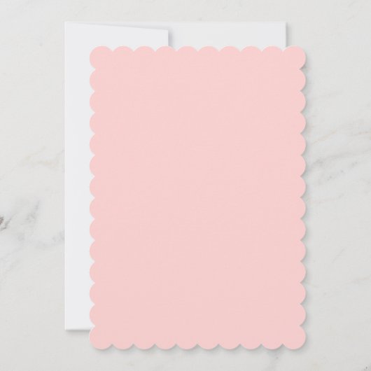 Cute Bunny Rabbit Pink Blush Baby Shower 招待状 (裏面)