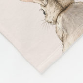 Cute Bunny Rabbit Pink Heart Tail Baby Shower フリースブランケット (角)