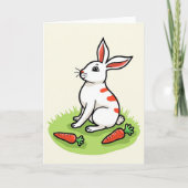 Cute Bunny Rabbit Scene Card カード (正面)