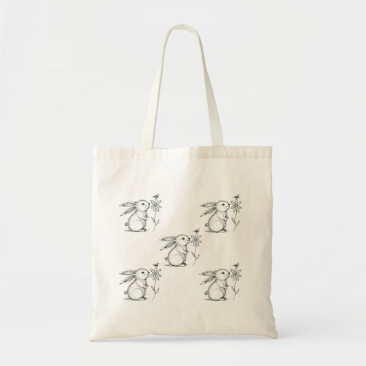 Cute Bunny Rabbit Tote Bag トートバッグ (正面)