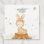Cute Bunny Rabbit wildlife baby hello party フェイバータグ (裏面)