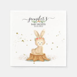 Cute Bunny Rabbit wildlife baby newborn スタンダードカクテルナプキン