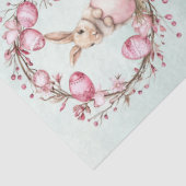 Cute Bunny Rabbit with Pink Easter Eggs n Wreath 薄葉紙 (詳細)