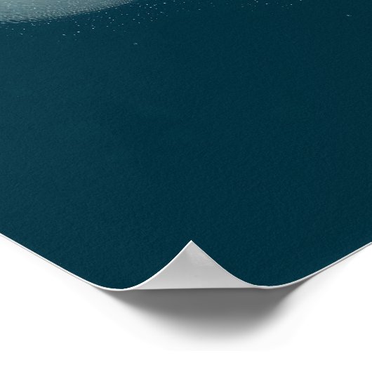 Cute Bunny Reading on Cloud Nursery Bedtime ポスター (角)