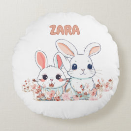 Cute Bunny Round Pillow ラウンドクッション
