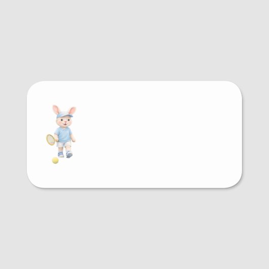 Cute Bunny School Name Label 名札 (正面)