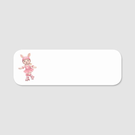 Cute Bunny School Name Label – Kids Back to School 名札 (正面)