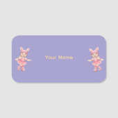 Cute Bunny School Name Label – Kids Back to School 名札 (正面)