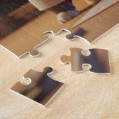 Cute Bunny Scientist Celebrating Project Complete  ジグソーパズル (側面)